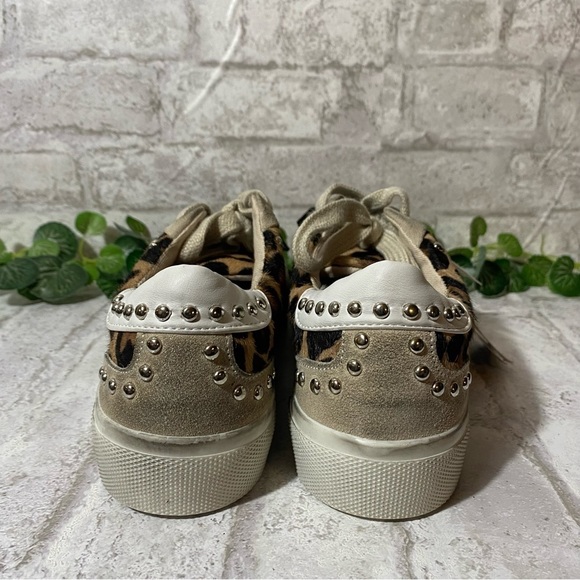 Zara Distressed Leopard Print Trainers. Size EUR 37 - Picture 4 of 7